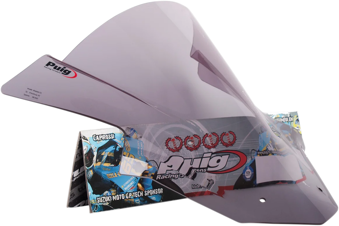 PUIG Race Windscreen - 16-1/8" - Smoke - ZX10R 5603H - Side View