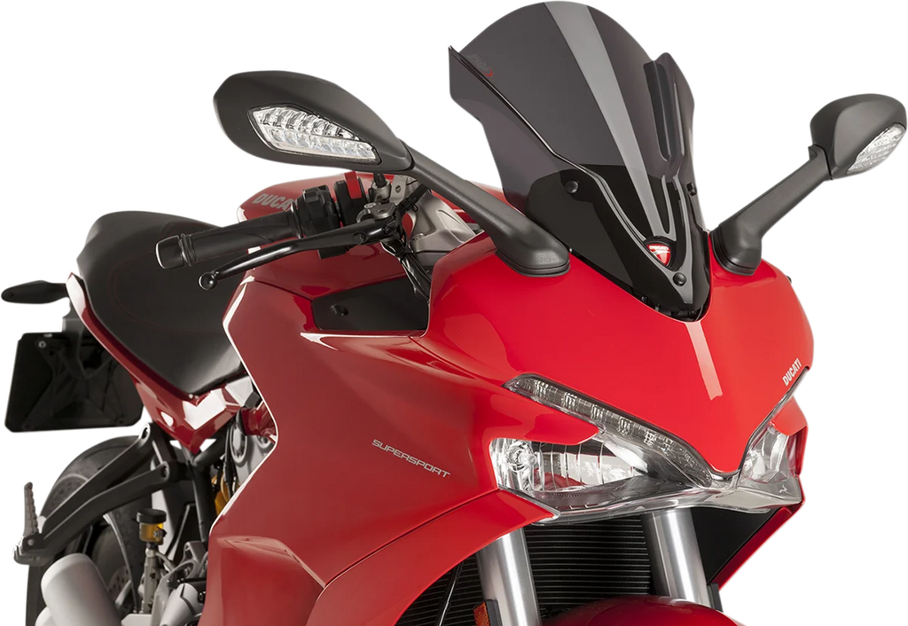 PUIG Race Windscreen - 16" - Dark Smoke - Ducati 9434F - Main Product View