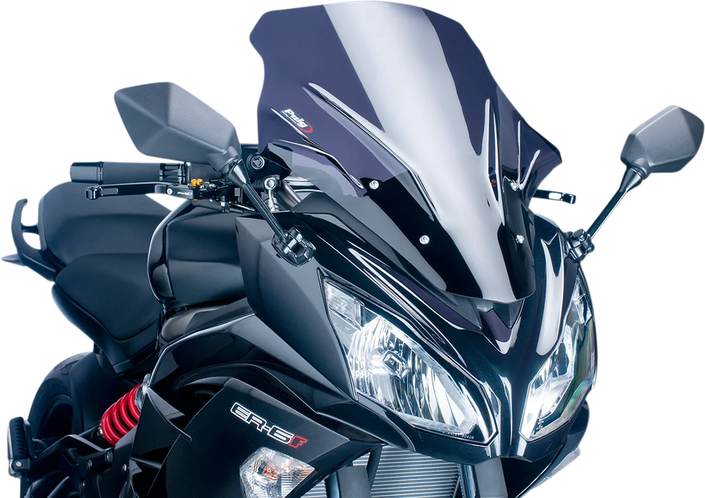 PUIG Race Windscreen - 21-1/4" - Dark Smoke - Ninja 650 5998F - Main Product View