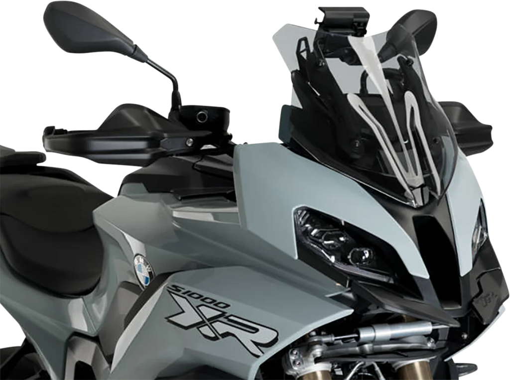 PUIG Sport Windscreen - 16" - Dark Smoke - GSX-S1000 GT 21341F - Side View
