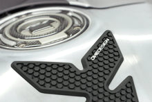Load image into Gallery viewer, PUIG Tank Pad - Tire - Black 9939N - Back View