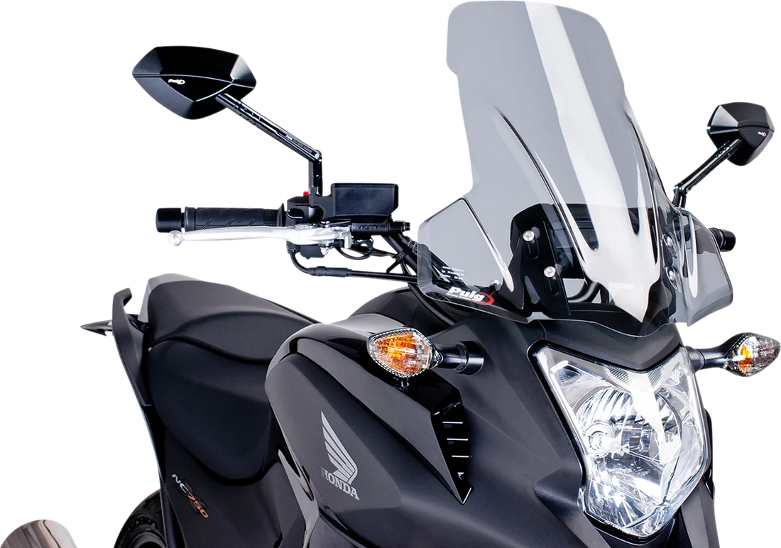 PUIG Touring Windscreen - 18-7/8" - Light Smoke - NC700X 5992H - Side View