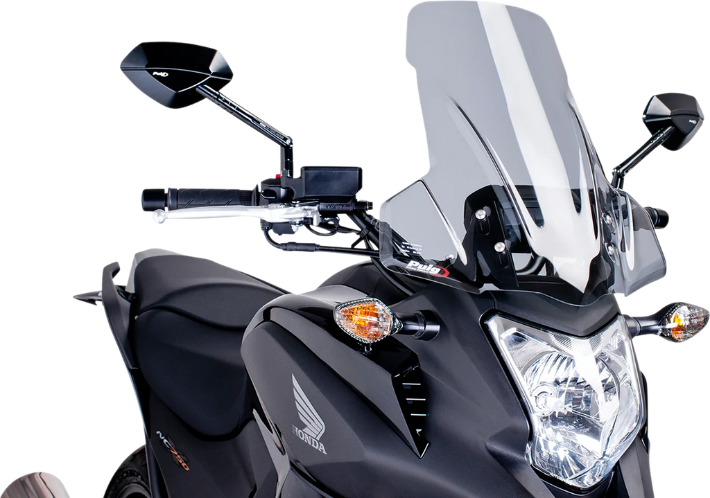 PUIG Touring Windscreen - 18-7/8" - Light Smoke - NC700X 5992H - Side View