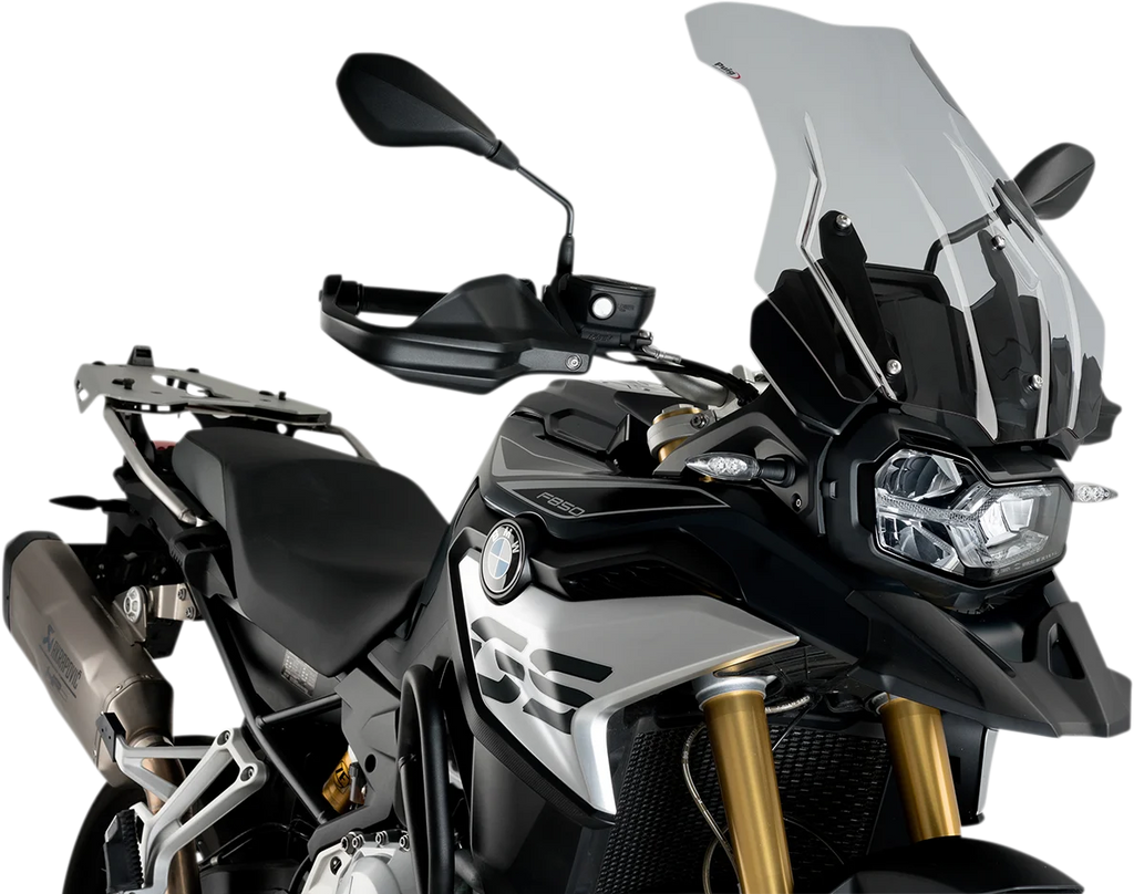 PUIG Touring Windscreen - 21-1/4" - Smoke - BMW 3595H - Side View