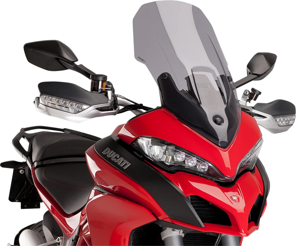PUIG Touring Windscreen - 25-3/8" - Light Smoke - Yamaha 9725H - Side View
