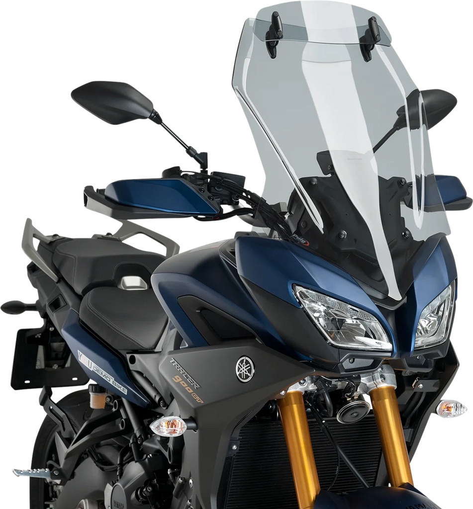 PUIG Touring Windscreen w/ Visor - Light Smoke - Yamaha 3755H - Main Product View