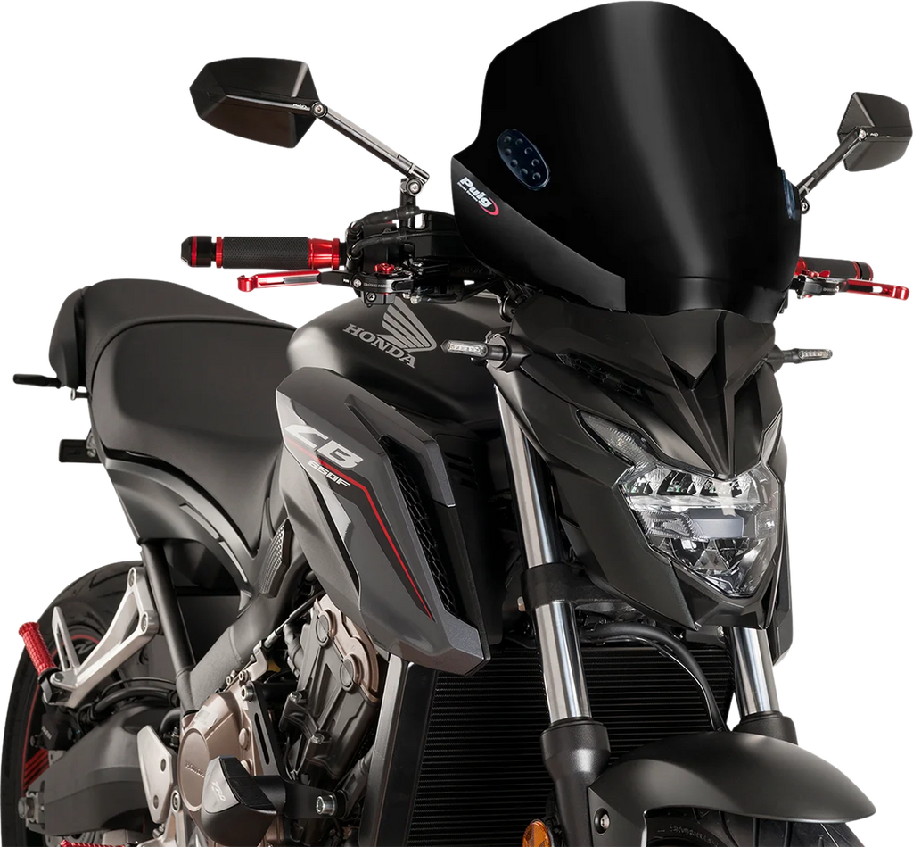 PUIG Trend Windscreen - Black 5022N - Side View