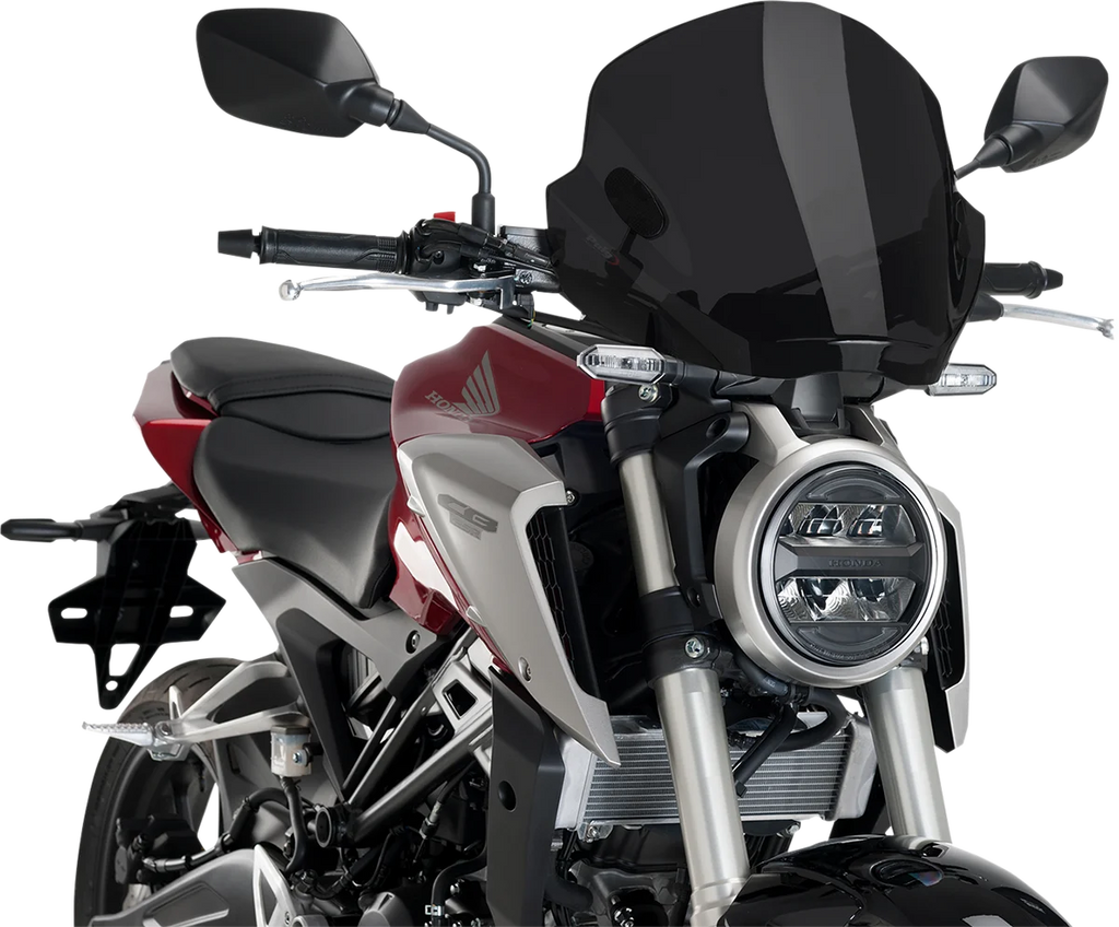 PUIG Trend Windscreen - ER5 - Dark Smoke 5022F - Side View