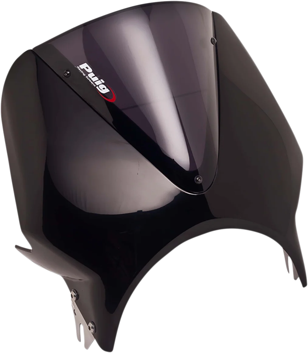PUIG Windscreen - 13" - Black/Clear 003NW - Detail View