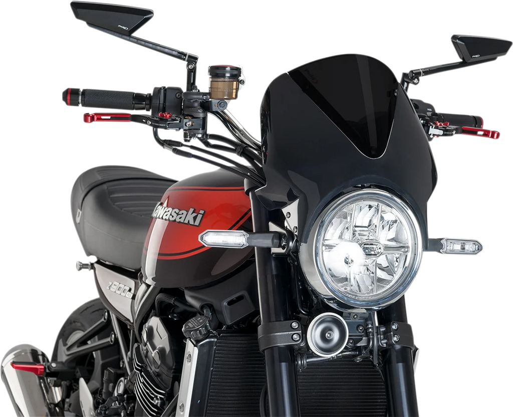 PUIG Windscreen - Black/Dark Smoke 003NF - Main Product View