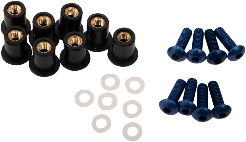 PUIG Windscreen Screw Kit - Blue 0957A - Main Product View