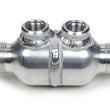 Load image into Gallery viewer, PWR Advanced Cooling Fabricated Check Valve 16AN Male Outlets 70-11004