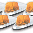 Load image into Gallery viewer, Pacer Performance Hi-Five Cab Roof Lights Amber Deluxe Chrome 20-105