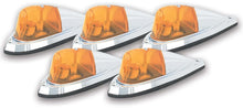 Load image into Gallery viewer, Pacer Performance Hi-Five Cab Roof Lights Amber Deluxe Chrome 20-105