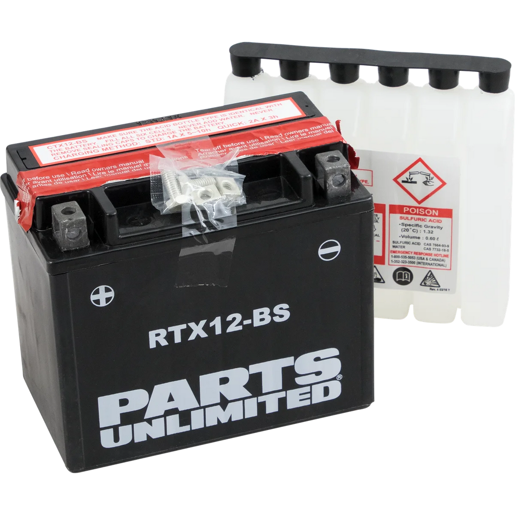 Parts unlimited AGM Battery - RTX12-BS .60 L CTX12-BS - Main Product View