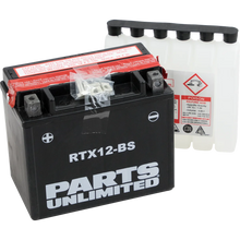 Load image into Gallery viewer, Parts unlimited AGM Battery - RTX12-BS .60 L CTX12-BS - Main Product View