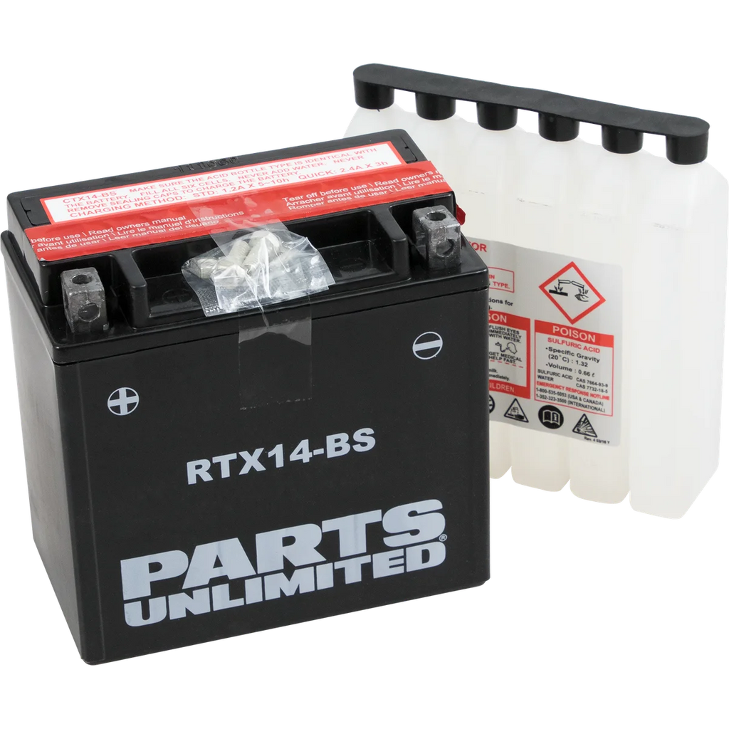 Parts unlimited AGM Battery - RTX14-BS .69 L CTX14-BS - Main Product View