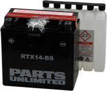 Load image into Gallery viewer, Parts unlimited AGM Battery - RTX14-BS .69 L CTX14-BS - Side View