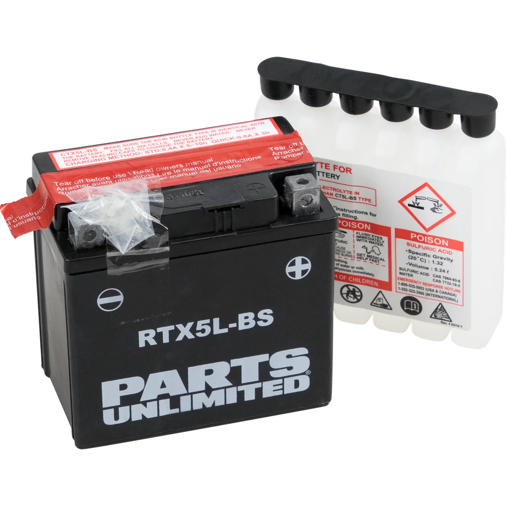 Parts unlimited AGM Battery - RTX5L-BS .24 L CTX5L-BS - Main Product View