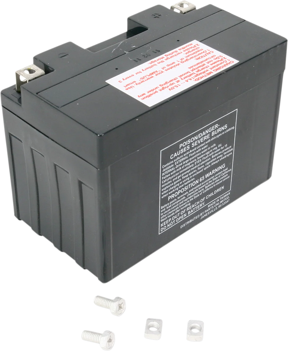 Parts unlimited AGM Battery - YT12A-BS CT12A-BS - Side View