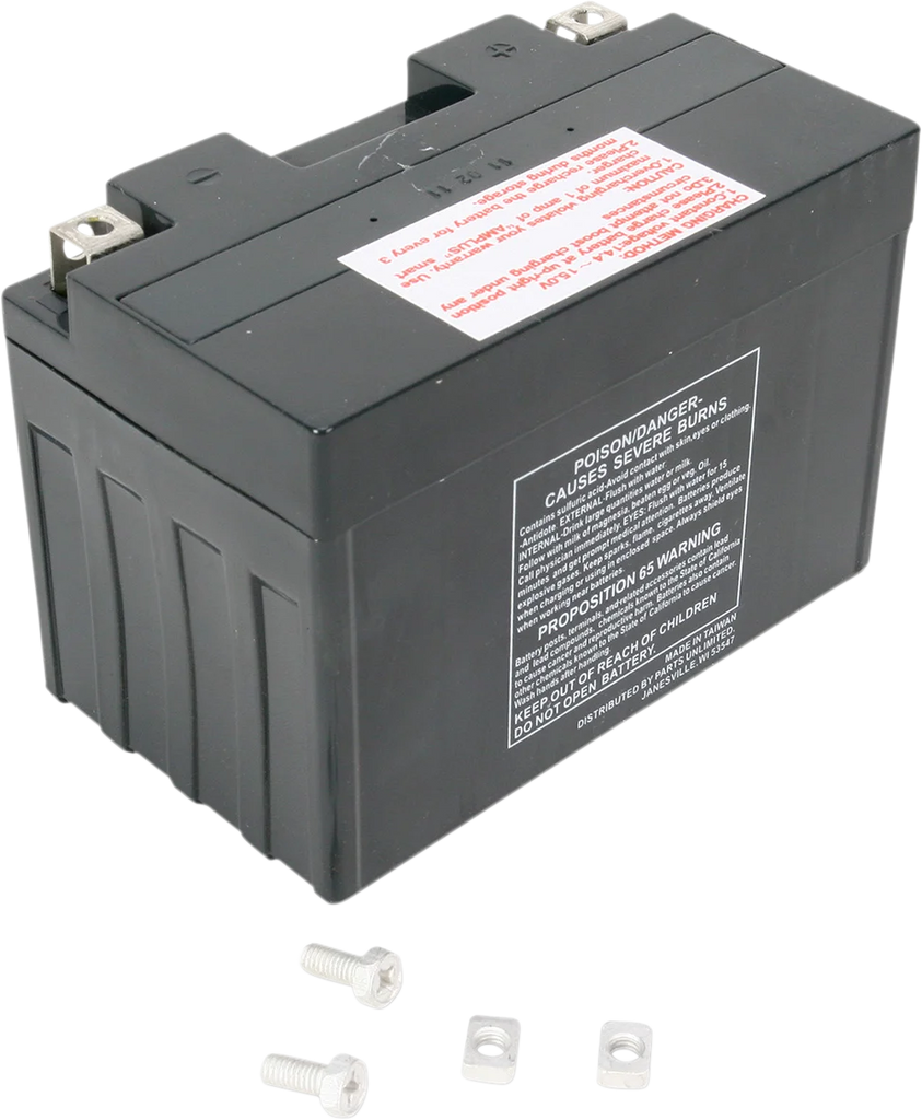 Parts unlimited AGM Battery - YT12A-BS CT12A-BS - Side View
