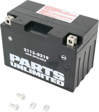 Load image into Gallery viewer, Parts unlimited AGM Battery - YT12A-BS CT12A-BS - Back View