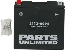 Load image into Gallery viewer, Parts unlimited AGM Battery - YT14B4 CT14B4 - Side View