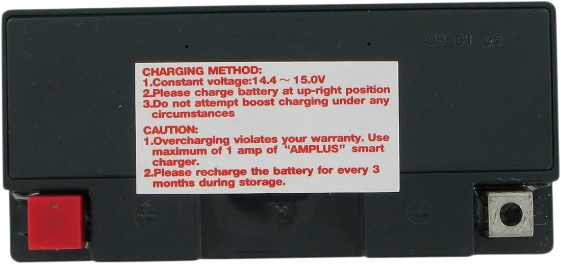 Parts unlimited AGM Battery - YT14B4 CT14B4 - Back View