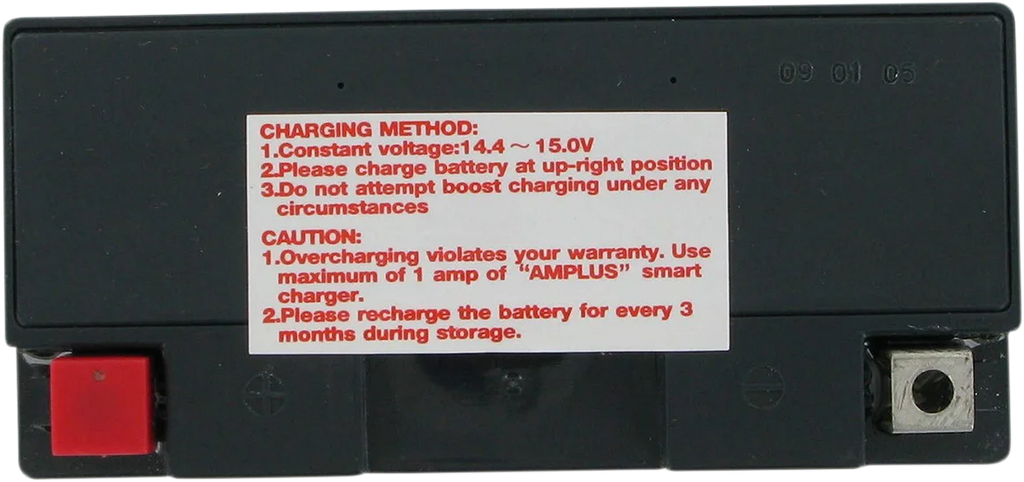 Parts unlimited AGM Battery - YT14B4 CT14B4 - Back View