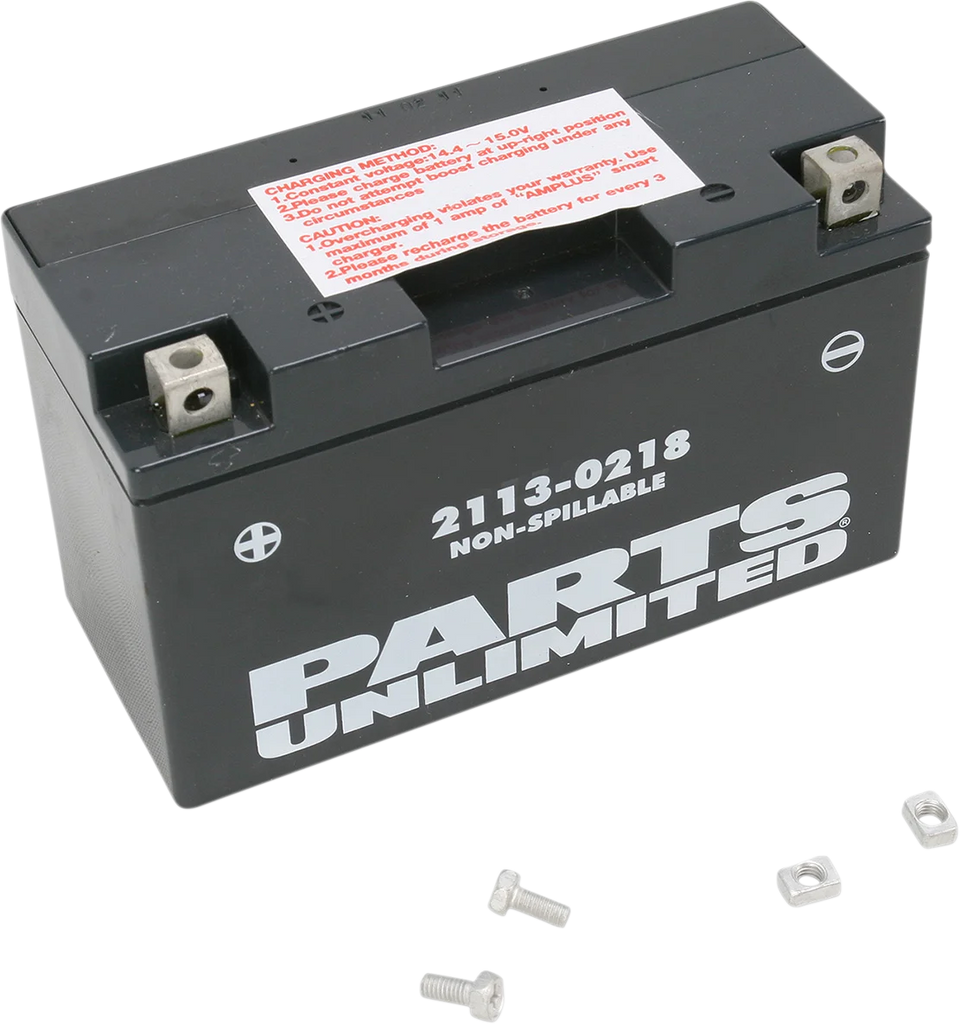 Parts unlimited AGM Battery - YT7B-BS CT7B-4 - Side View