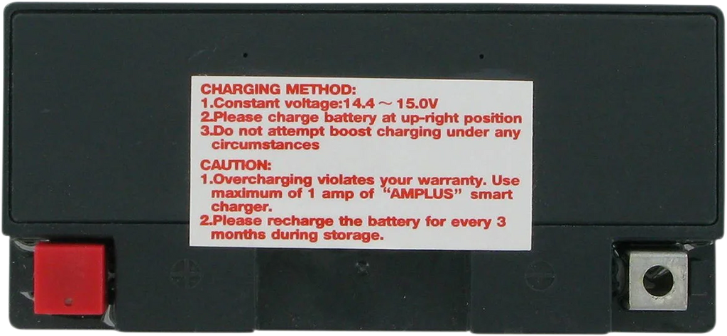 Parts unlimited AGM Battery - YT9B-4/YT9B-BS CT9B-4 - Side View