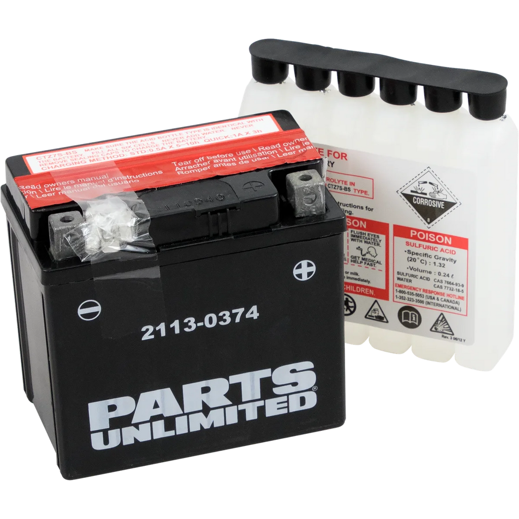 Parts unlimited AGM Battery - YTZ7S-BS CTZ7S-BS - Main Product View