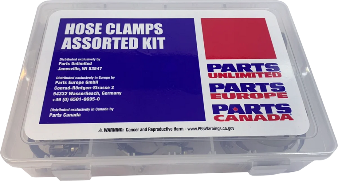Parts unlimited Assortment Kit - Hose Clamp - 60-Pieces T03-6242K - Side View