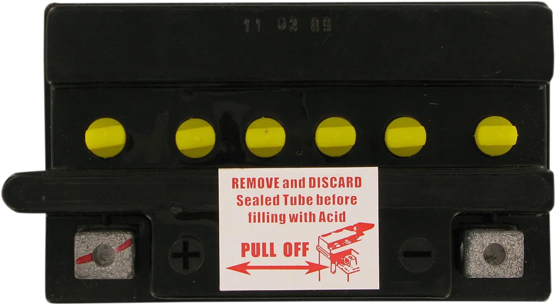 Parts unlimited Battery - HYB16A-AB HCB16A-AB - Back View