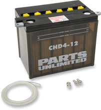 Load image into Gallery viewer, Parts unlimited Battery - YHD12 - Black Case CHD4-12 - Main Product View