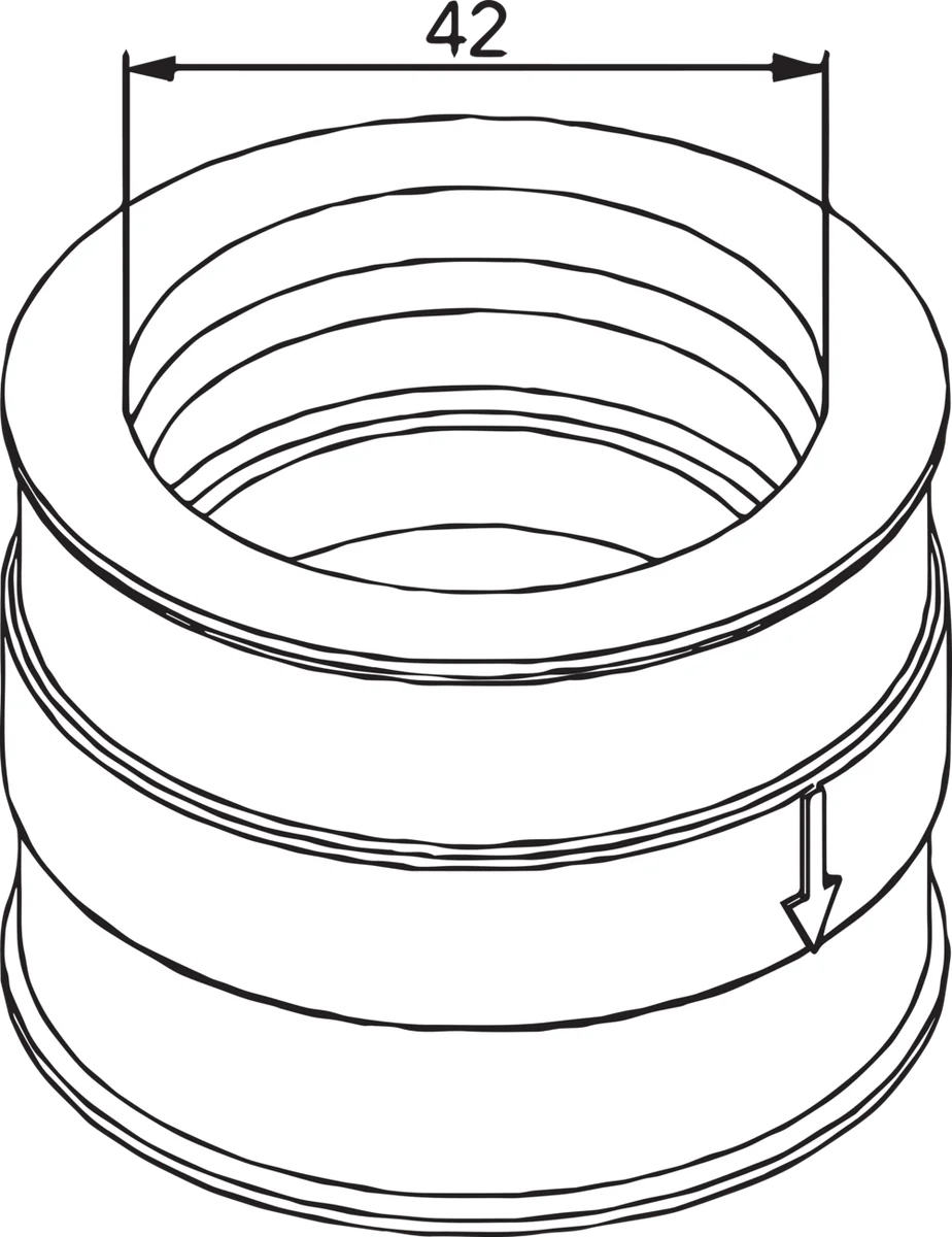 Parts unlimited Carburetor Mounting Flange - Moto-Ski fits Ski-Doo - Side View