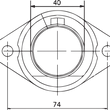 Load image into Gallery viewer, Parts unlimited Carburetor Mounting Flange - Side View