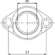 Load image into Gallery viewer, Parts unlimited Carburetor Mounting Flange fits Polaris - Side View