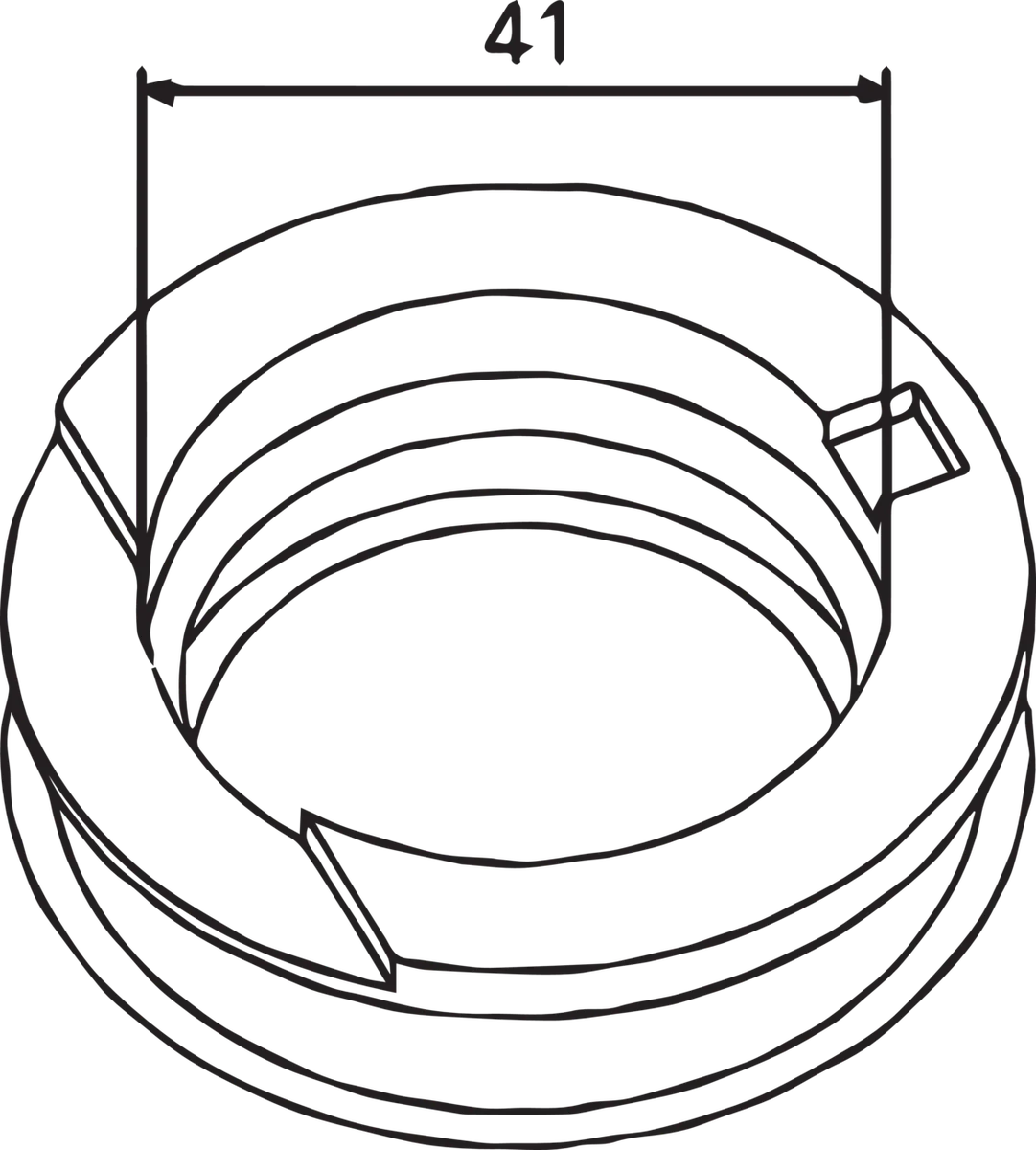 Parts unlimited Carburetor Mounting Flange fits Ski-Doo - Side View