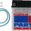 Load image into Gallery viewer, Parts unlimited Conventional Battery 12N7D-3B - Side View