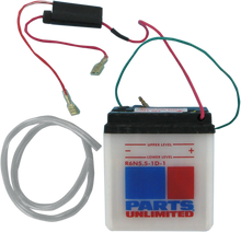 Load image into Gallery viewer, Parts unlimited Conventional Battery 6N551D1 - Side View
