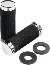 Load image into Gallery viewer, Parts unlimited Grips - Foam - 1" - 130 mm - Chrome - Main Product View