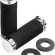 Load image into Gallery viewer, Parts unlimited Grips - Foam - 7/8" - 150 mm - Chrome - Side View