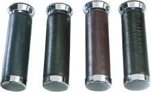 Load image into Gallery viewer, Parts unlimited Grips - Leather - Black 45-1122B-BC324 - Main Product View