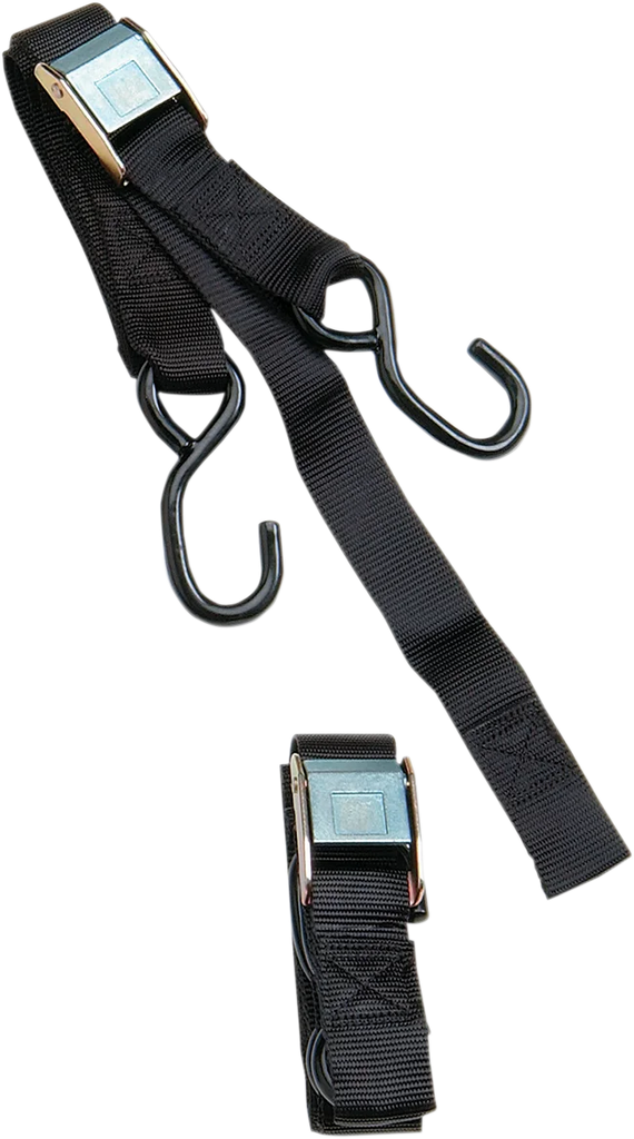 Parts unlimited Heavy-Duty Cam Buckle Tie-Downs - 1-1/2" x 6' - Black TD0030 - Main Product View