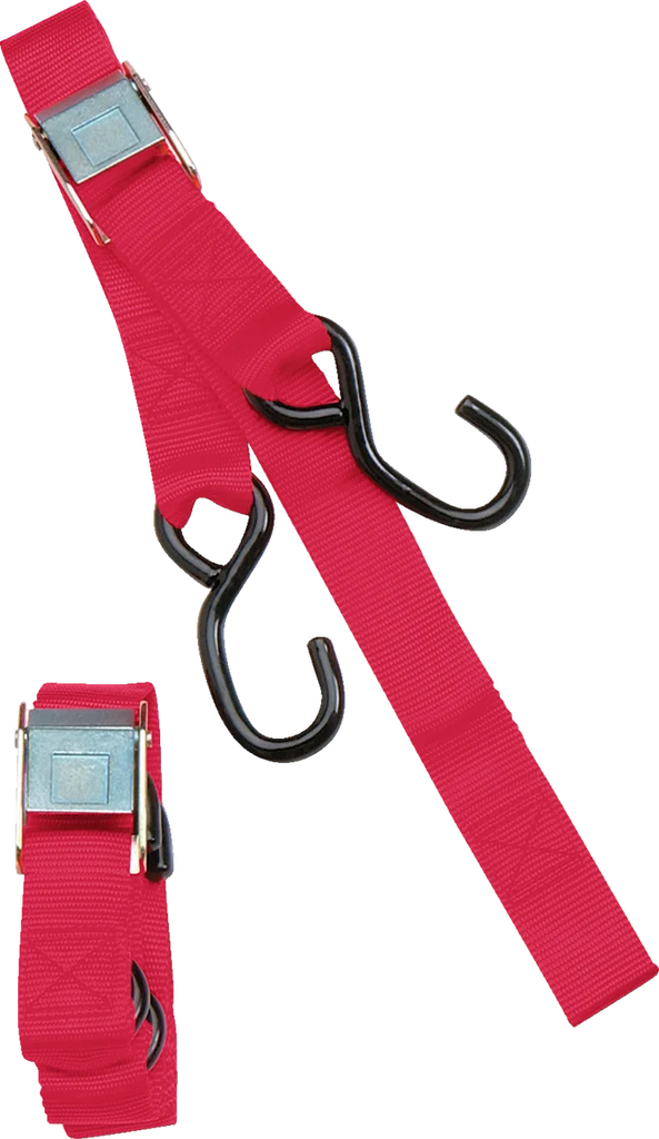 Parts unlimited Heavy-Duty Cam Buckle Tie-Downs - 1-1/2" x 6' - Black TD0030 - Detail View
