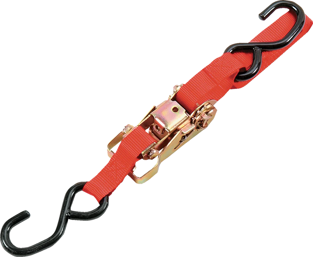 Parts unlimited Heavy-Duty Ratchet Tie-Down - 1-1/2" x 6' - Red - Main Product View