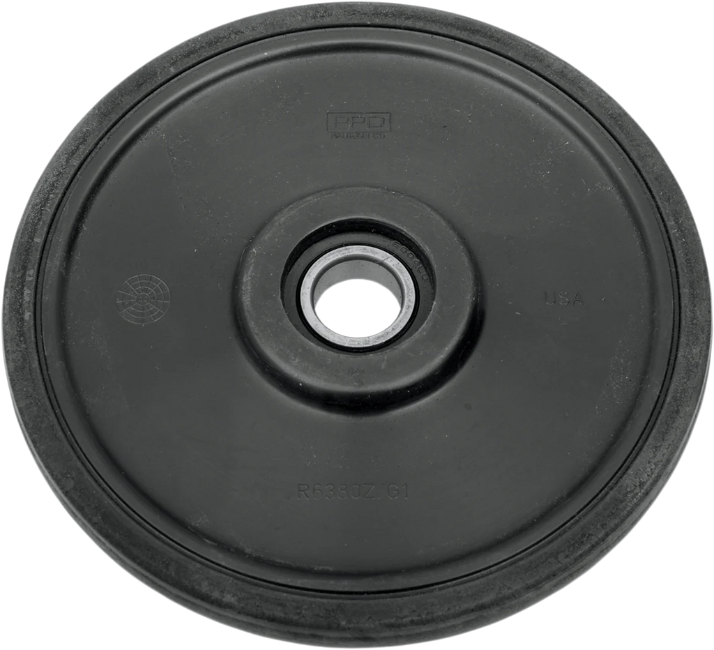 Parts unlimited Idler Wheel with 6004-2RS Bearing - Black - 6.38" OD x 20 mm ID R6380Z-2 001C - Main Product View