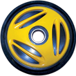 Load image into Gallery viewer, Parts unlimited Idler Wheel with Bearing 6205-2RS - Yellow - Group 10 - 165 mm OD x 1" ID R0165G-2 401A - Main Product View