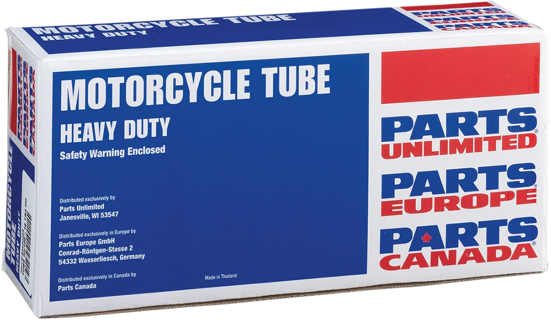 Parts unlimited Inner Tube - Heavy Duty - 16" - TR-4 - Center Metal Valve B20028 - Side View